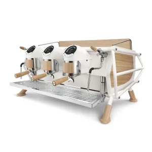SANREMO CAFÉ RACER 3 GROUP VOLUMETRIC ESPRESSO MACHINE - WHITE WOOD